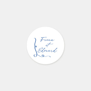 Personalisierte Arabesken-Hochzeitsaufkleber - 48 Exemplare