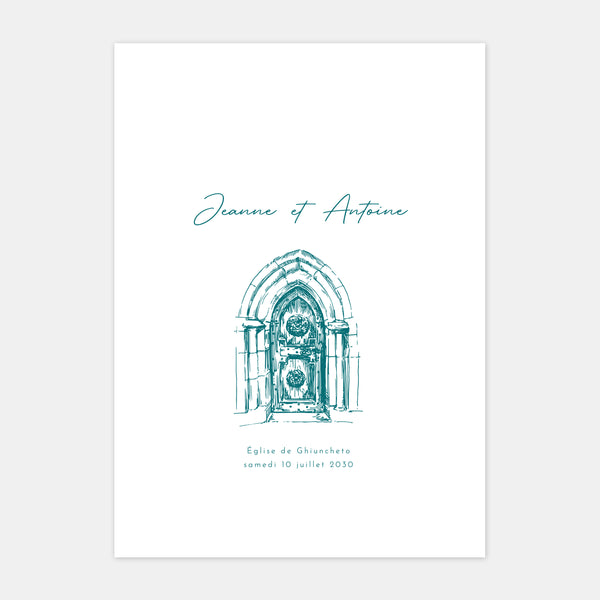 Wedding booklet engraving the south