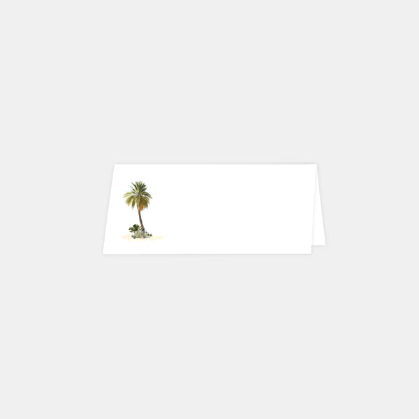 Watercolor tropical beach place marker - 20ex