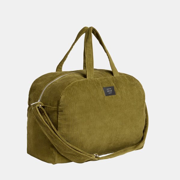 Samt-Wochenendtasche – Oliv