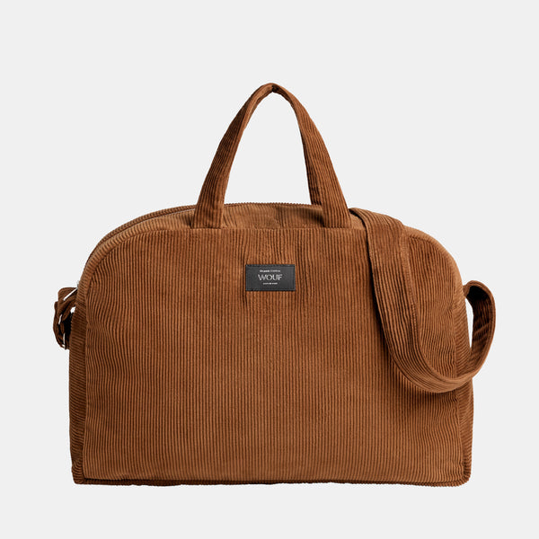 Samt-Wochenendtasche – Karamell