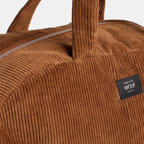 Samt-Wochenendtasche – Karamell