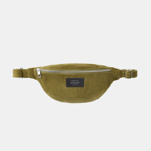 Samt-Gürteltasche – Oliv