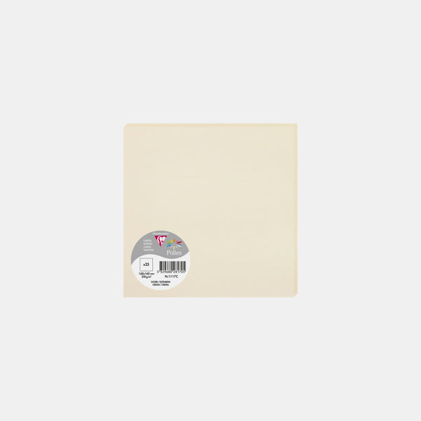 Carte 160x160 velin 210g ivoire Pollen