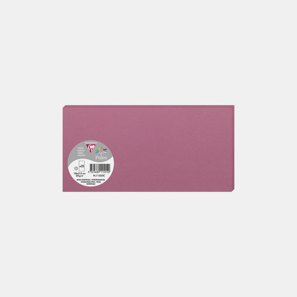 Card 106x213 vellum 210g pink hydrangea Pollen