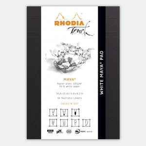 Maya-Block, A5, Kreuz- und Punktmuster, weißes Papier, 120 g/m²