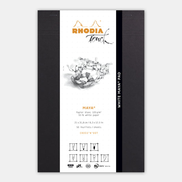 Mayan block A4+ cross and dot white paper 120 g/m²