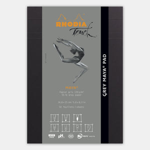 Maya-Block, A5, einfarbiges graues Papier, 120 g/m²