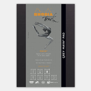 Maya-Block, A5, Kreuz- und Punktmuster, graues Papier, 120 g/m²