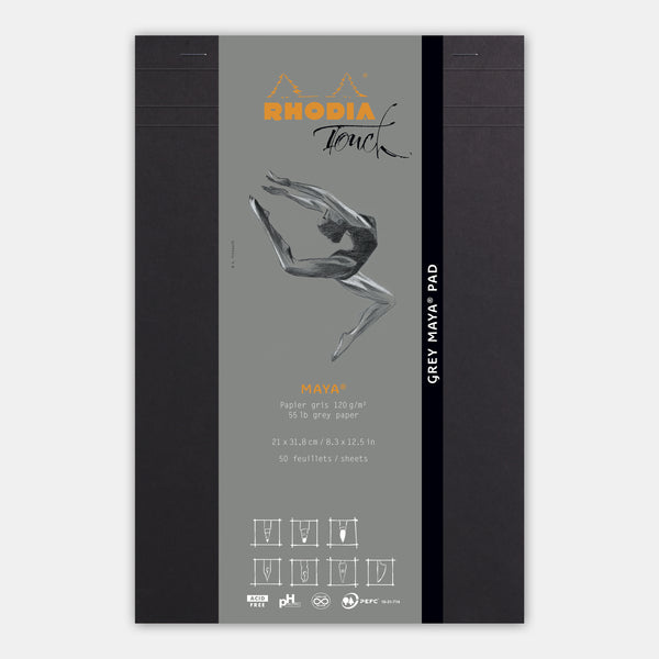Maya-Block A4+, einfaches graues Papier, 120 g/m²