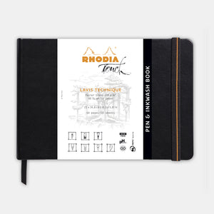 Feder- und Tuscheblock A5 Querformat Lavis-Papier 200 g/m²