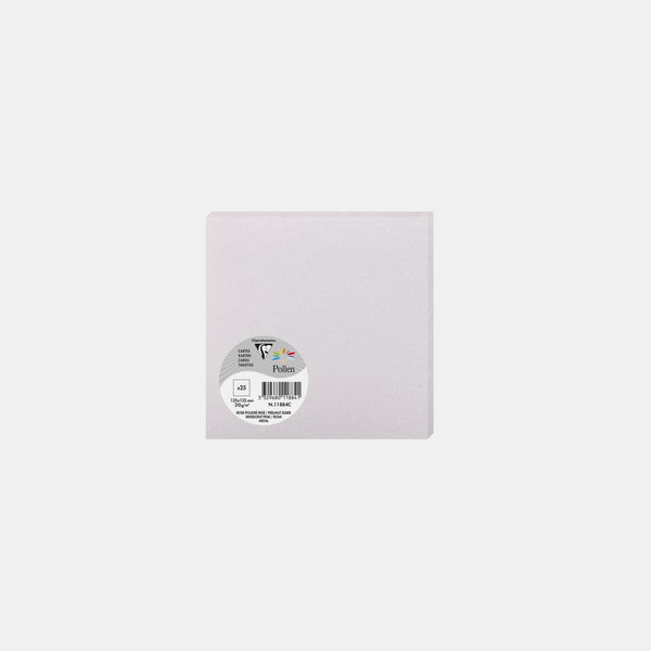 Carte 135x135 irisé 210g rose poudré irisé Pollen