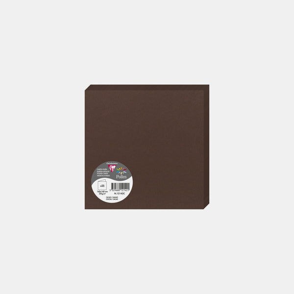 Carte pré pliée 160x320 velin 210g cacao Pollen