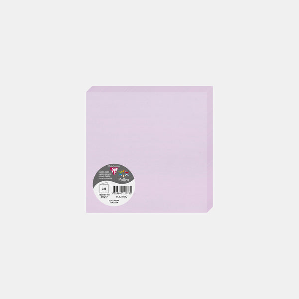 Carte pré pliée 160x320 velin 210g lilas Pollen