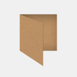 Vorgefaltete Karte 130x260mm aus Kraftmaterial