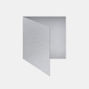 Vorgefaltete Karte 130x260mm Metallic-Silber