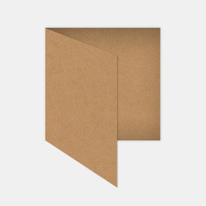 Vorgefaltete Karte 145 x 290 mm aus Kraftmaterial