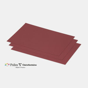 Carte 158x222 velin 210g bordeaux Pollen