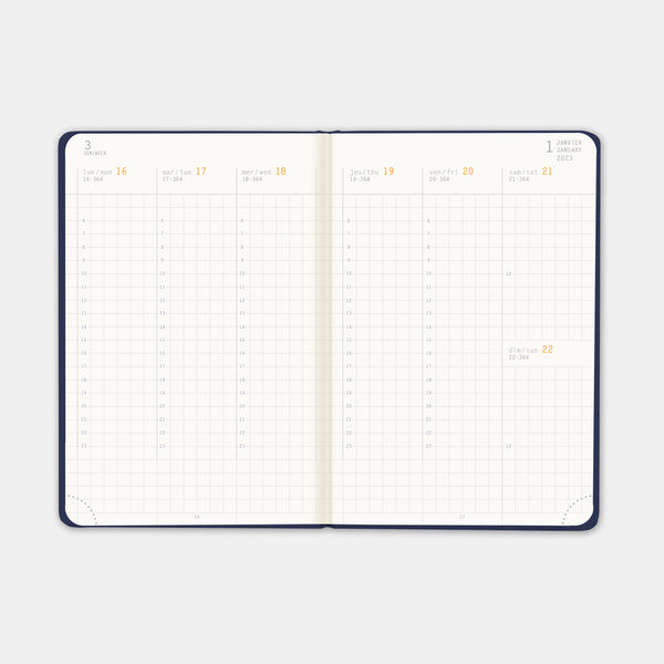Rhodia 2024 A5 Mitternachtsblauer Terminkalender