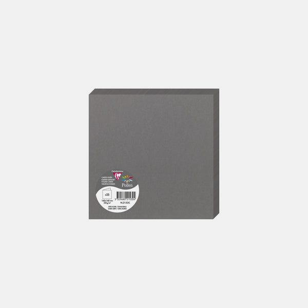 Vorgefaltete Karte 160x320 Pergament 210g stahlgrauer Pollen