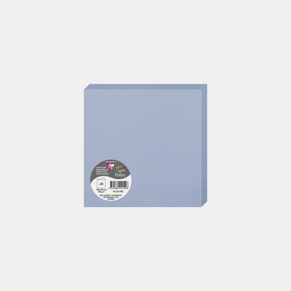 Carte pré pliée 160x320 velin 210g bleu lavande Pollen