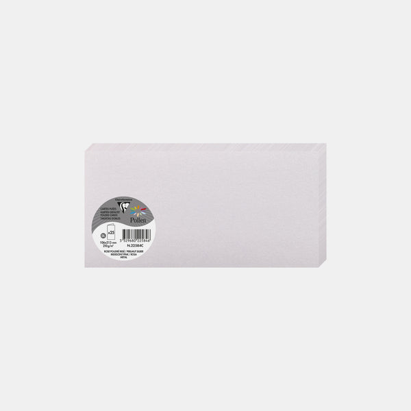 Carte pré pliée 213x213 irisé 210g rose poudré irisé Pollen