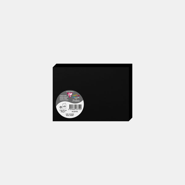 Carte pré pliée 110x210 velin 210g noir Pollen
