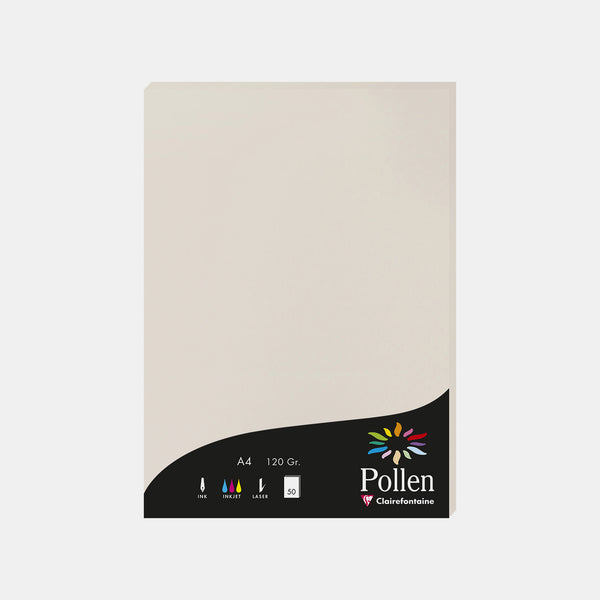 Feuille A4 velin 120g gris perle Pollen