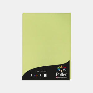 Feuille A4 velin 120g vert bourgeon Pollen