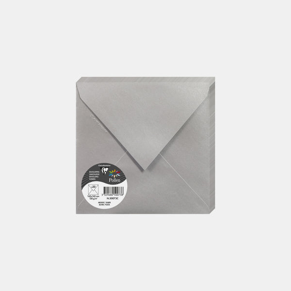 Envelope 165x165 iridescent 120g silver Pollen