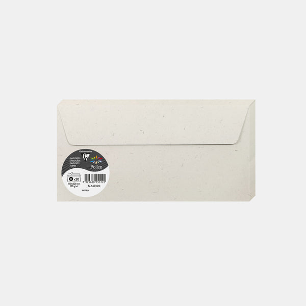 Enveloppe 110x220 natura 120g Pollen