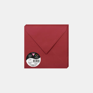 Enveloppe 165x165 velin 120g rouge groseille Pollen