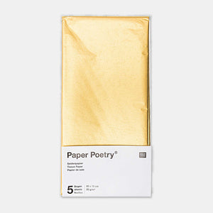 5 Blatt goldenes Seidenpapier