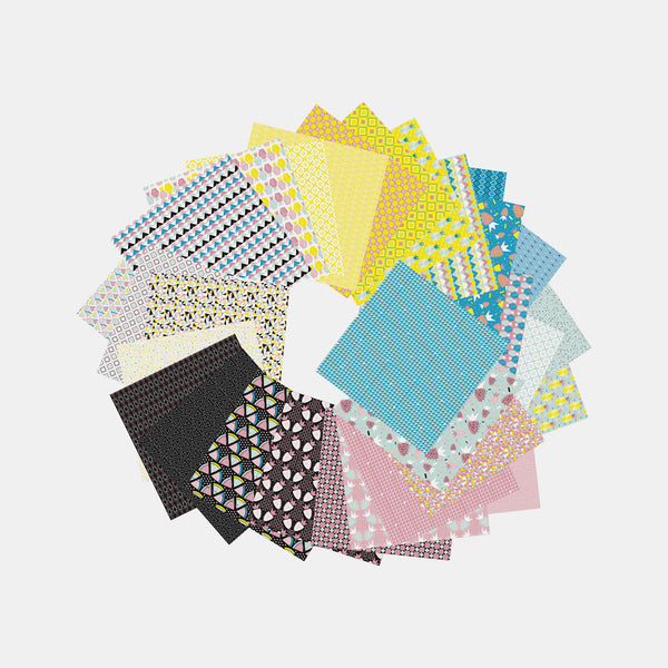 Origami paper 15x15 cm - Geometric fruit - 60 sheets