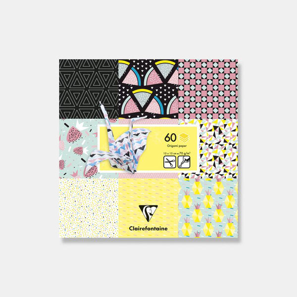 Origami paper 15x15 cm - Geometric fruit - 60 sheets