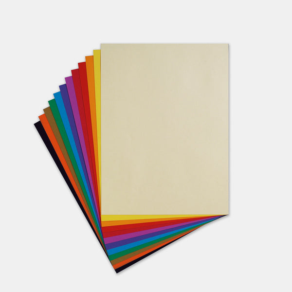 Zeichenpapierbeutel in leuchtenden Farben, 160 g – A4