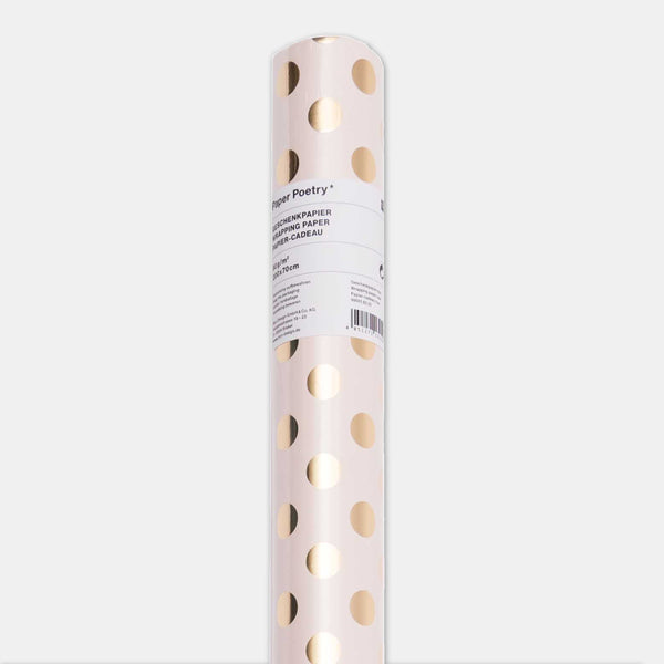 Roségold gepunktetes Geschenkpapier