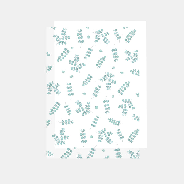 A4-Blatt, bedrucktes Transparentpapier, 90 g, Eukalyptus