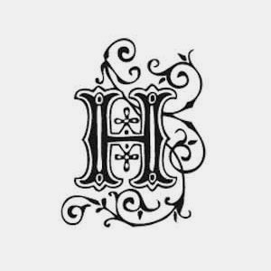 Arabeske-Alphabet-Stempel h