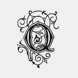 Arabeske-Alphabet-Stempel q