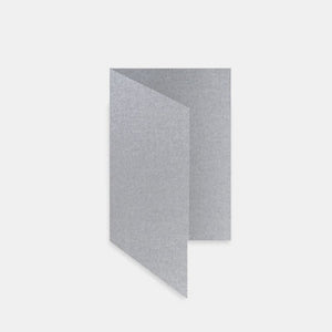 Rechteckige vorgefaltete Karte 170x230 Metallic-Silber
