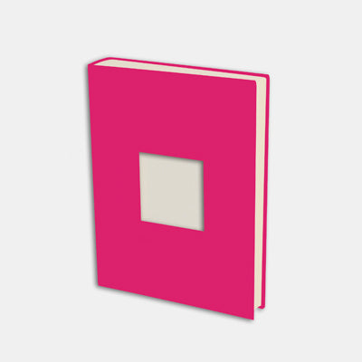 Fotoalbum, 30 x 24 cm, Fuchsia-Leinwand, cremefarbene Innenseite