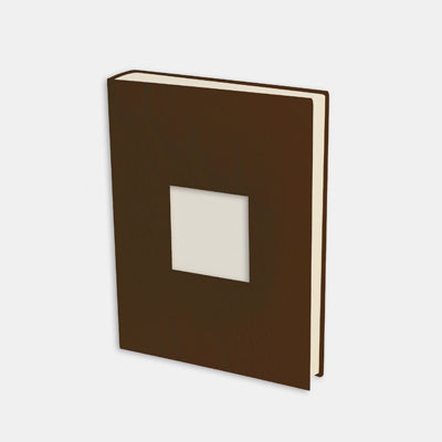 Fotoalbum 30x24 Schokoladenleinwand, cremefarbene Innenseite