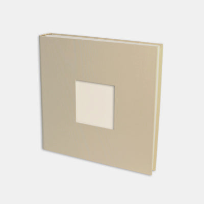 Fotoalbum 30x30 sandfarbenes Canvas mit cremefarbener Innenseite