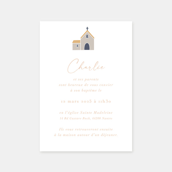 Baptism announcement on a special day