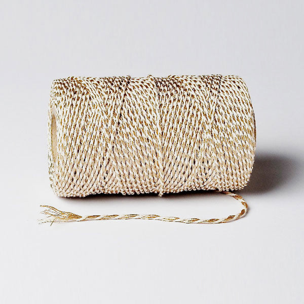 Bakers twine metallic gold - 20 meter spool