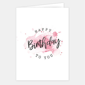 Large Birthday card - Arty watercolor