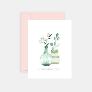 Geburtstagskarte - Aquarellvase
