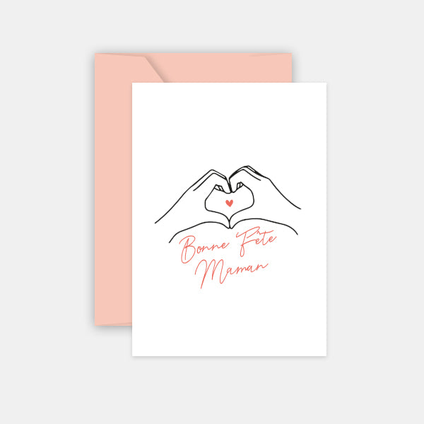 Carte Fêtes des Mères - Mains