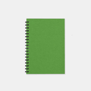 Recyceltes lindgrünes Notizbuch mit 105 x 155 einfachen Seiten